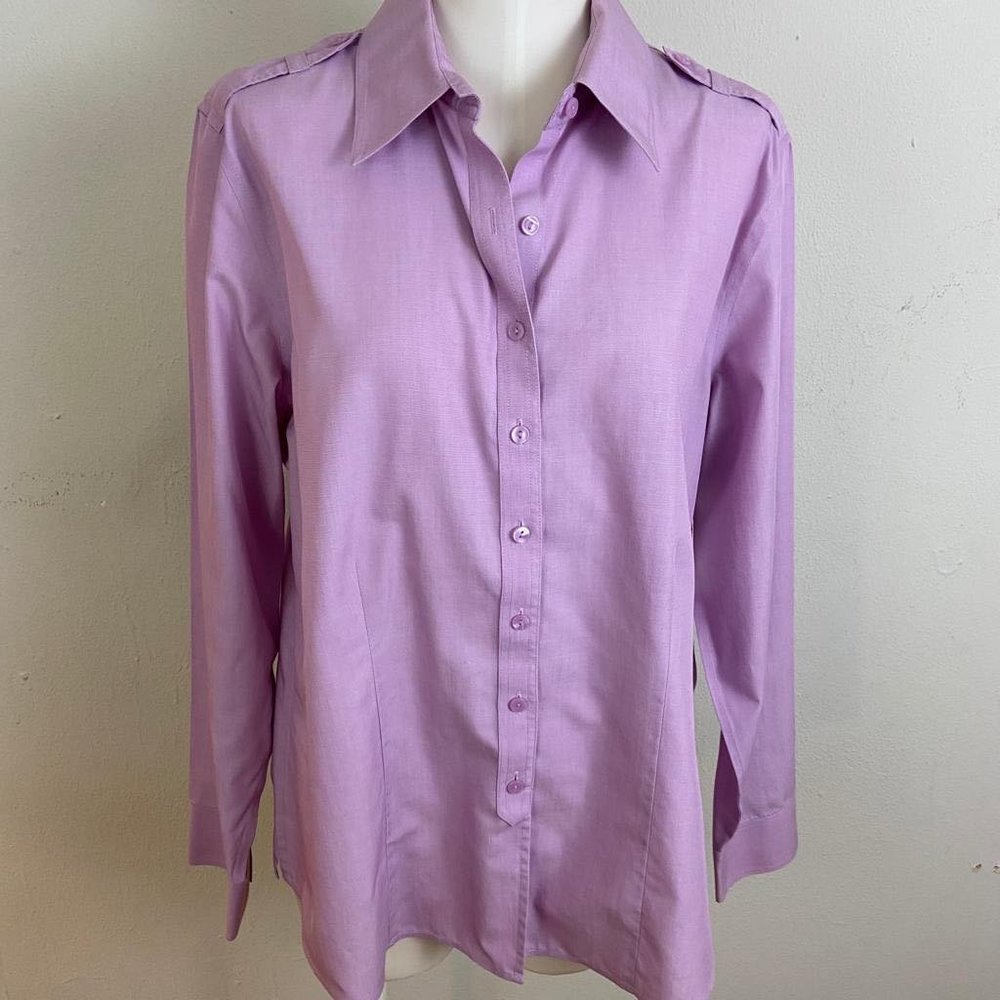 Vintage 90s Cold Water Lavander Shirt Cotton Blend